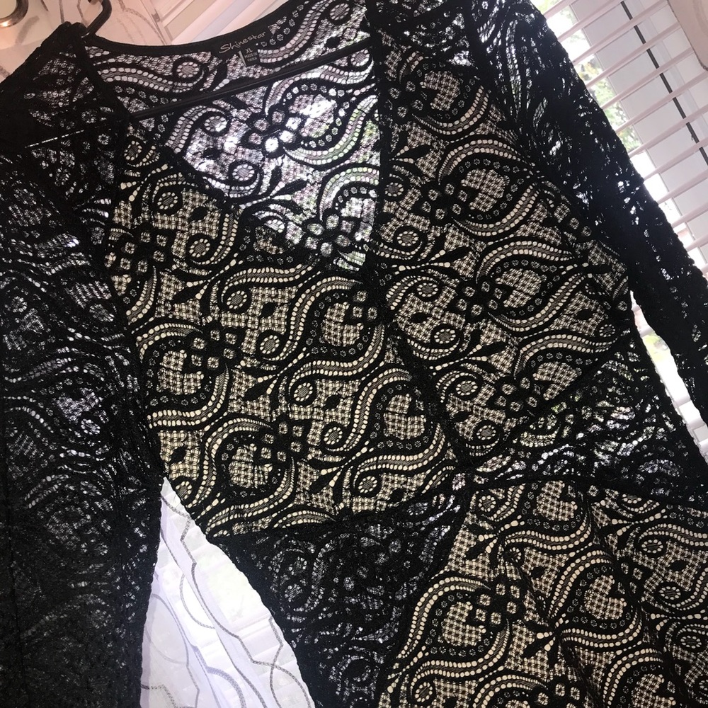 Sexy black lace dress